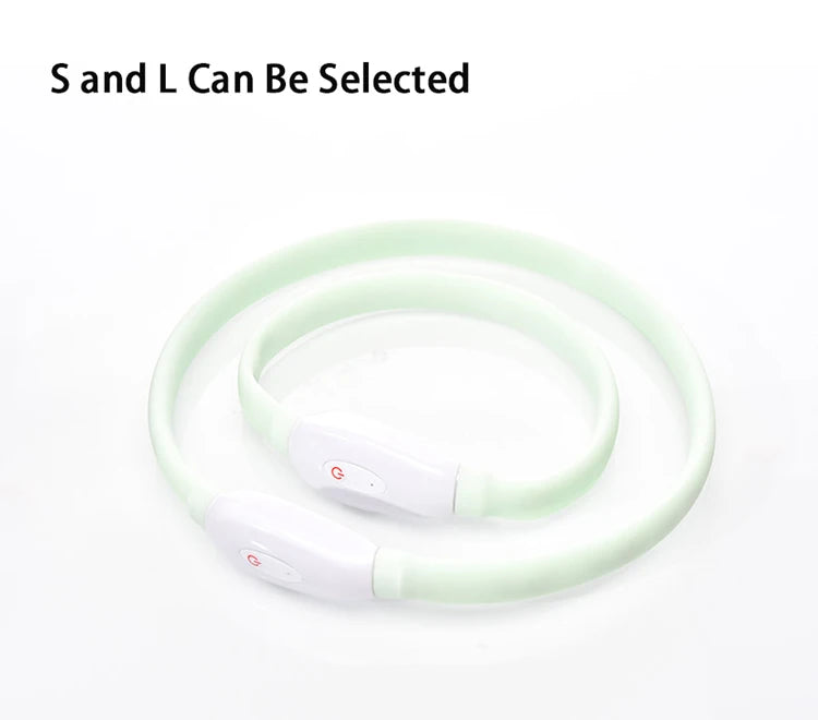 Dog Collar LED Light USB Discoloration Luminous Collar Perro Luz Led Dog Collar Flashing Rechargeable Glowing Collar For Dog Pet