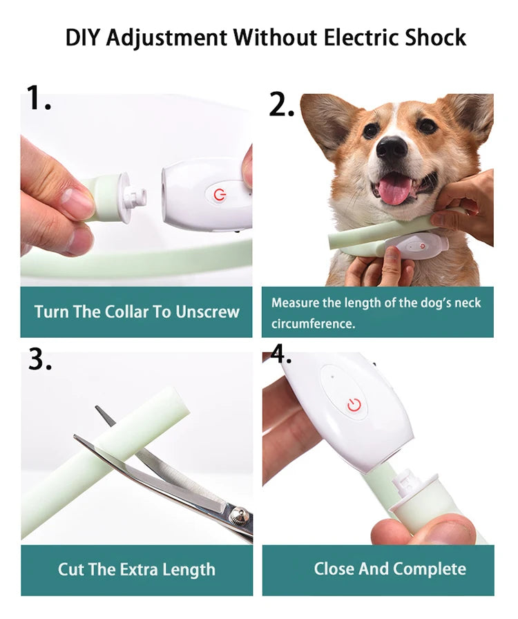 Dog Collar LED Light USB Discoloration Luminous Collar Perro Luz Led Dog Collar Flashing Rechargeable Glowing Collar For Dog Pet