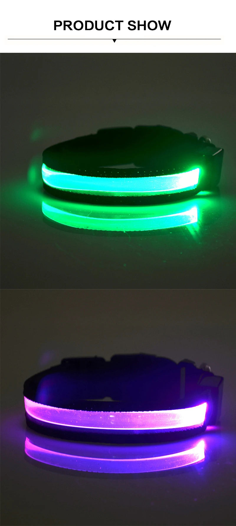 Engraved ID LED Dog Collar Luminous USB Custom Dog Tag Personalized Nylon Pet Dog Collar Led USB Light Night Safety Collar Perro
