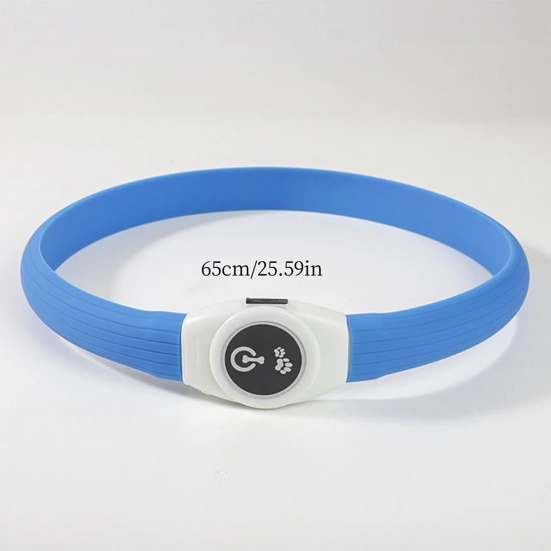 LED Illuminated Dog Collar, Waterproof PVC Material, With USB Interface, 3 Modes, Suitable for Large, Medium And Small Dogs.