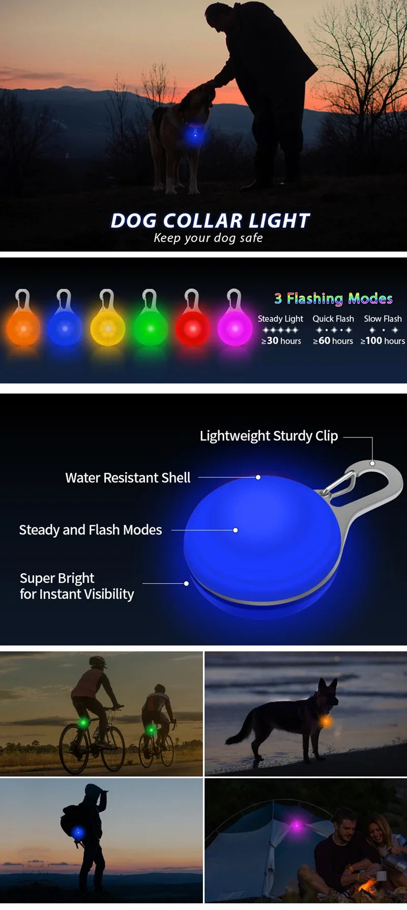 Led Dogs Collars Pendant Rechargeable Pet Usb Luminous Collar Pendant Puppy Flash Light Leash Accessorie Decoration Dog Necklace