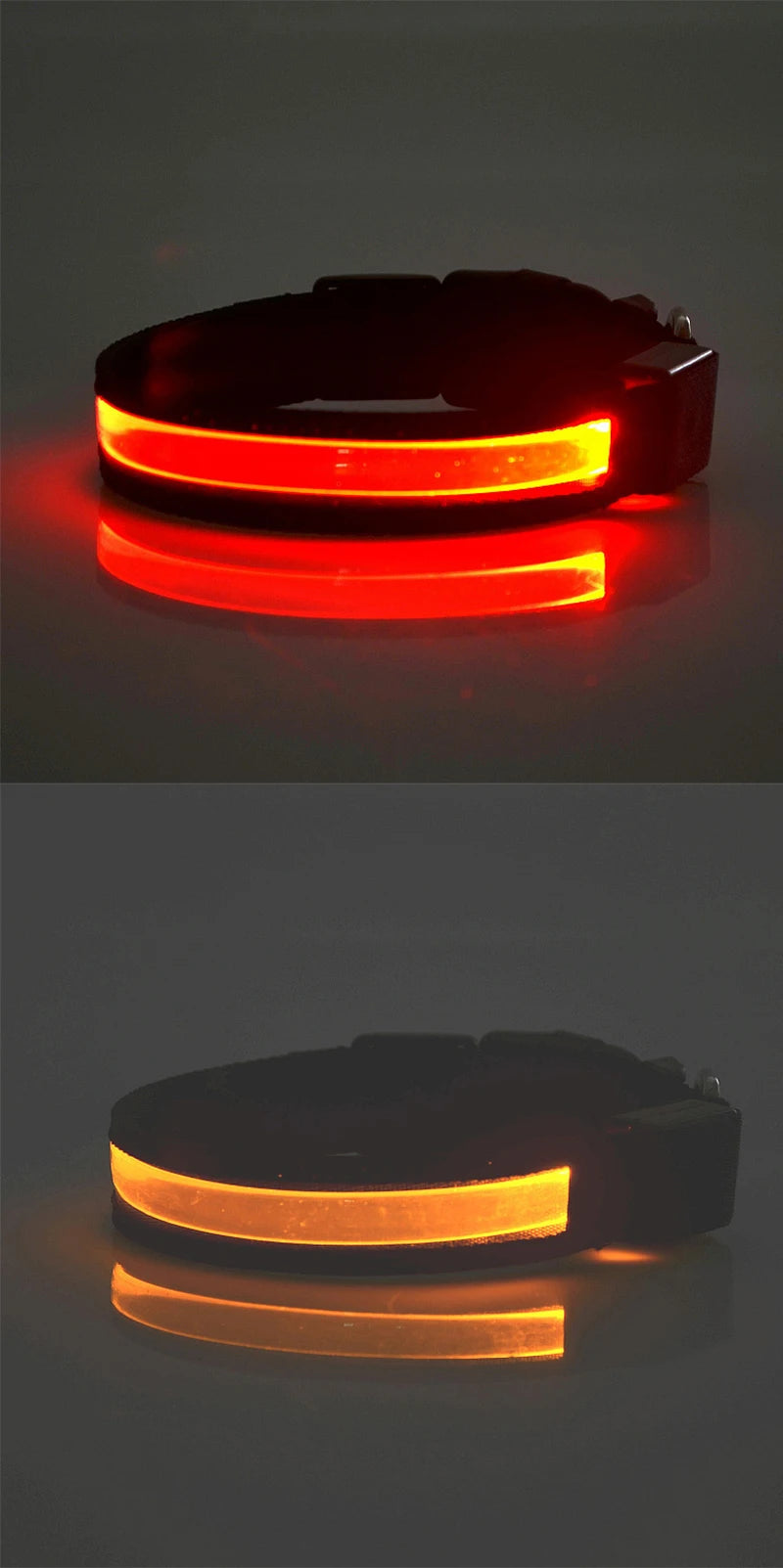 Dog Collars Personalized With Name/Phone Prevent Loss LED Night Safety Necklace Pet Collar Dog Small Puppy Cat Collar Para Perro