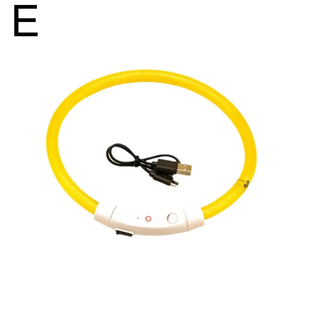 Pet Dog LED Light Collar Luminous Anti-Lost Dog Collar USB Rechargeable Dog Necklace Adjustable Collar Pet Safety Supplies