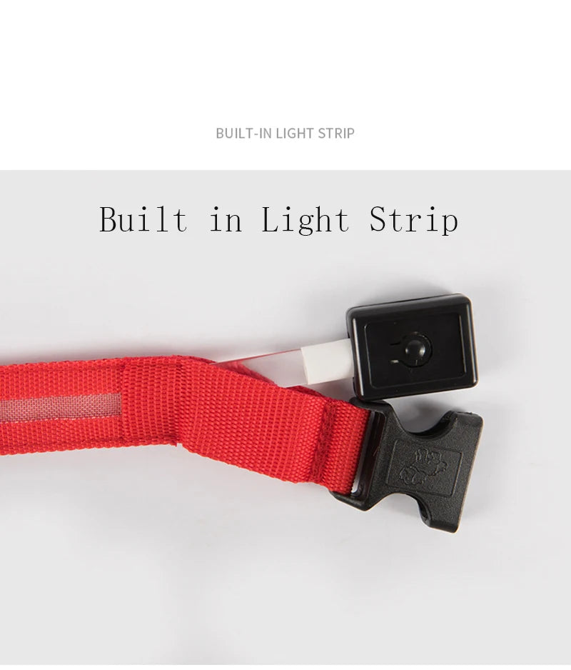 Dog Collar LED Light Electronic Night Safety Anti-Lost Nylon Adjustable Luminous Glowing Collar For Dogs Cats Pet Products Xs-XL
