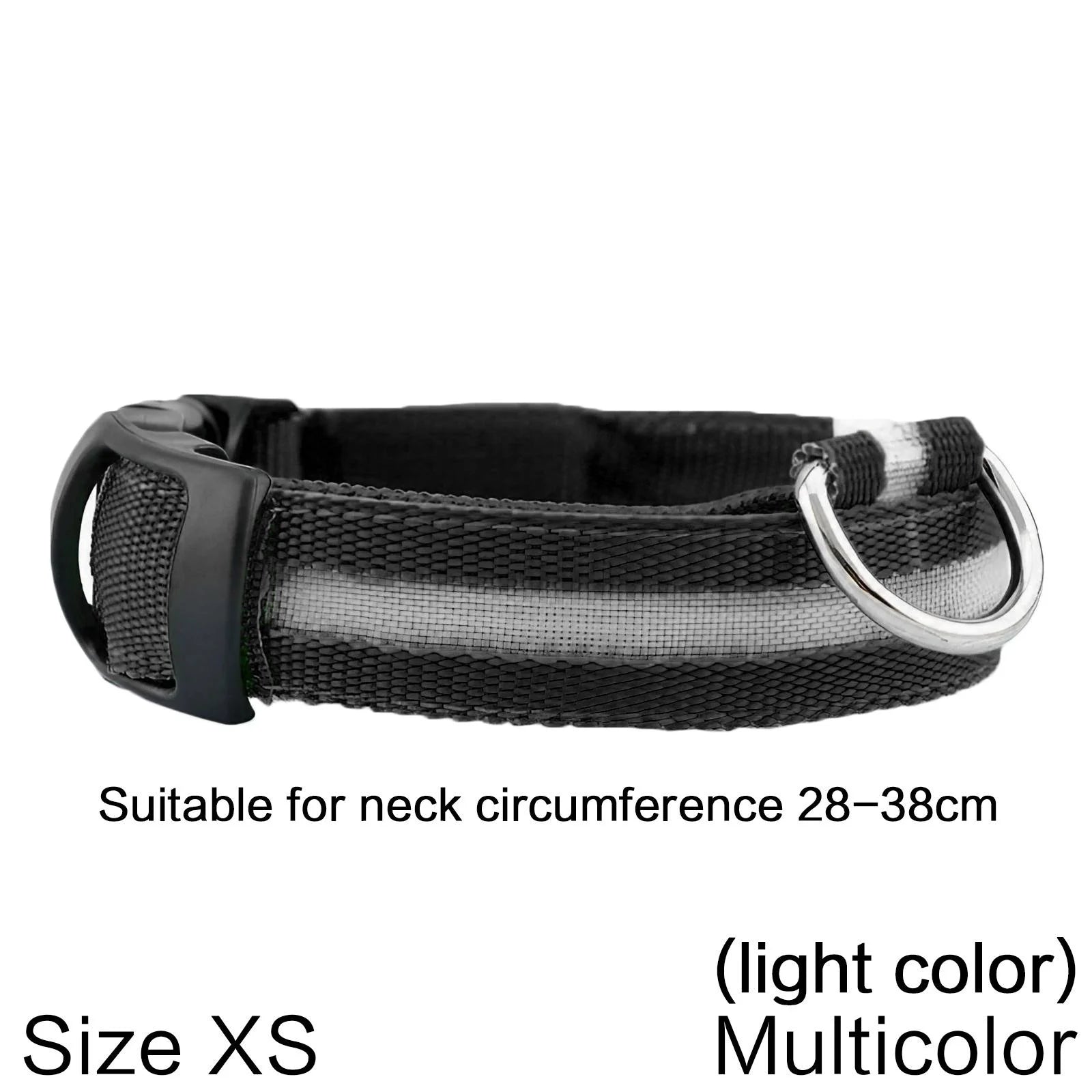 Nylon Reflective LED Dog Collar Light Up Pet Collar Dog Lights Night Walking Camping Supplies