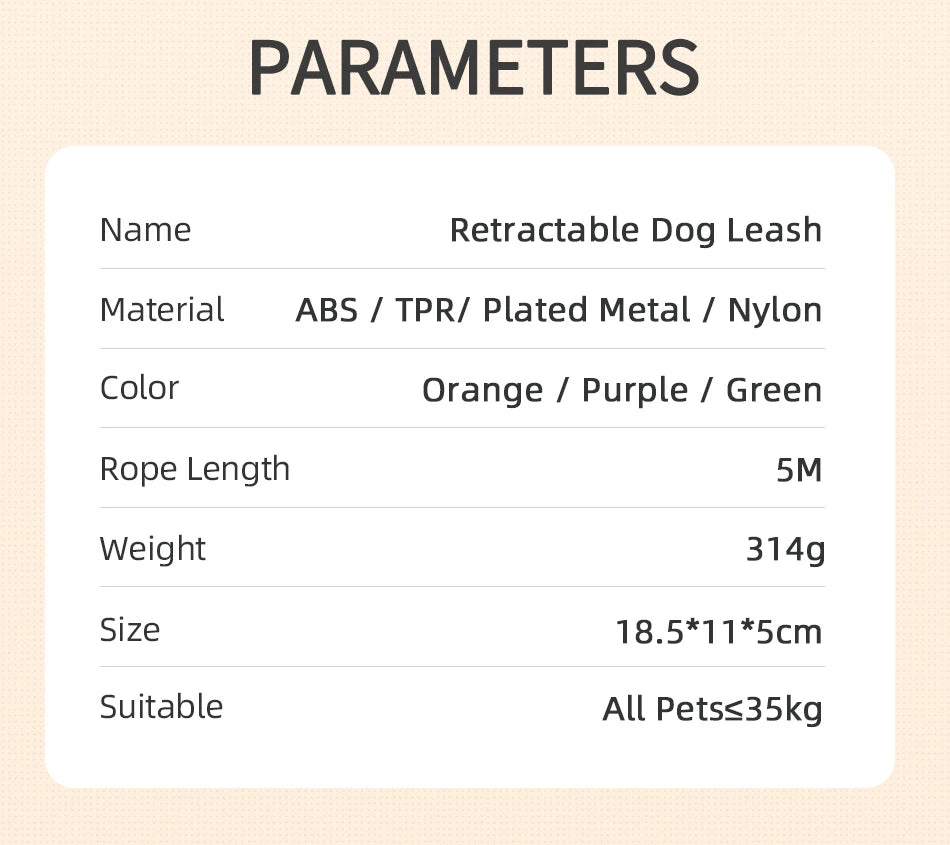 ROJECO Automatic Retractable Dog Leash LED Luminous Leading Fashion Light Straps For Dog Puppy Pet Flexi Walking Running Lead