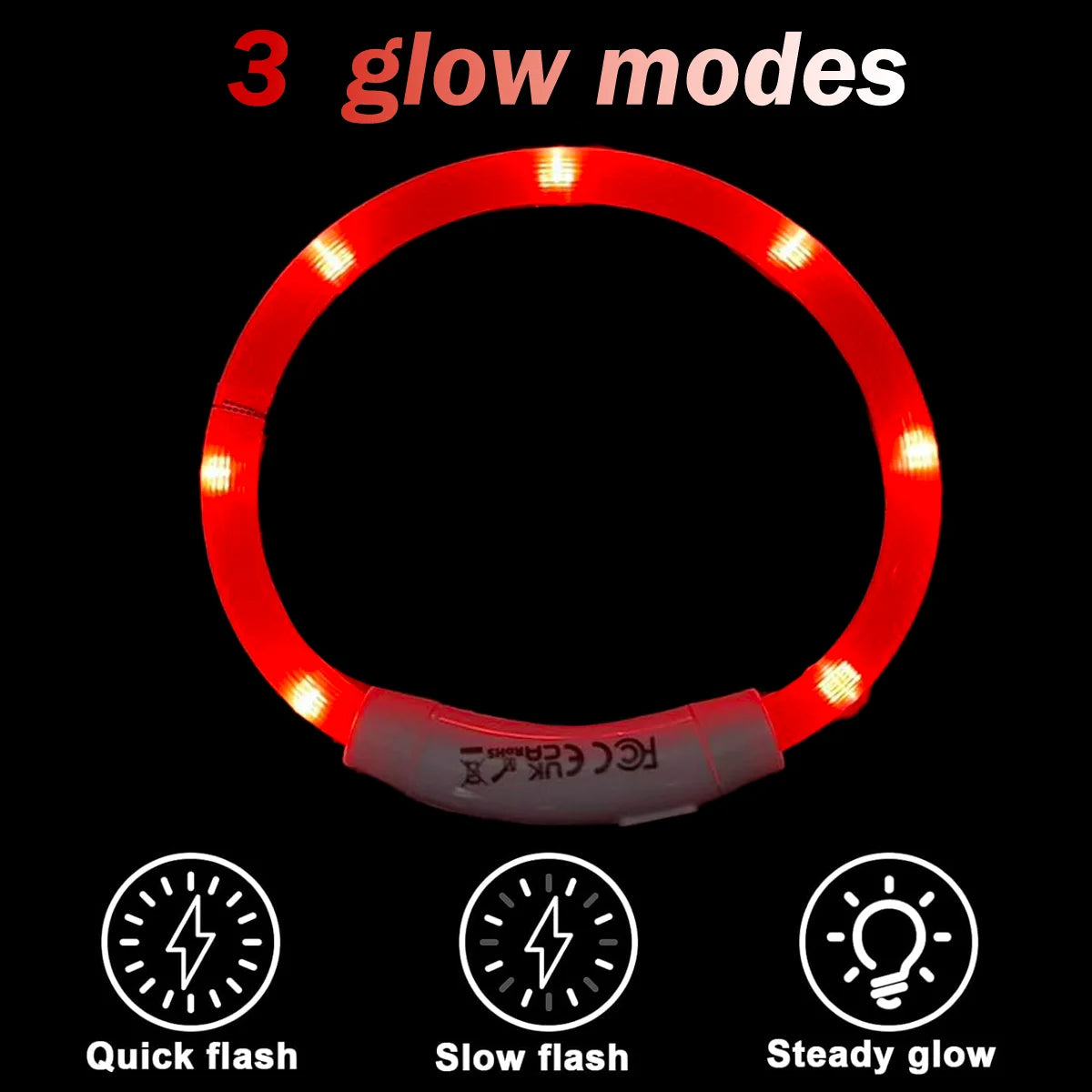 Dog Light Up Collar LED Collar Light Up Cat Collar USB Rechargeable Collar Christmas Decoration Pet Collar Pet Christmas Gifts