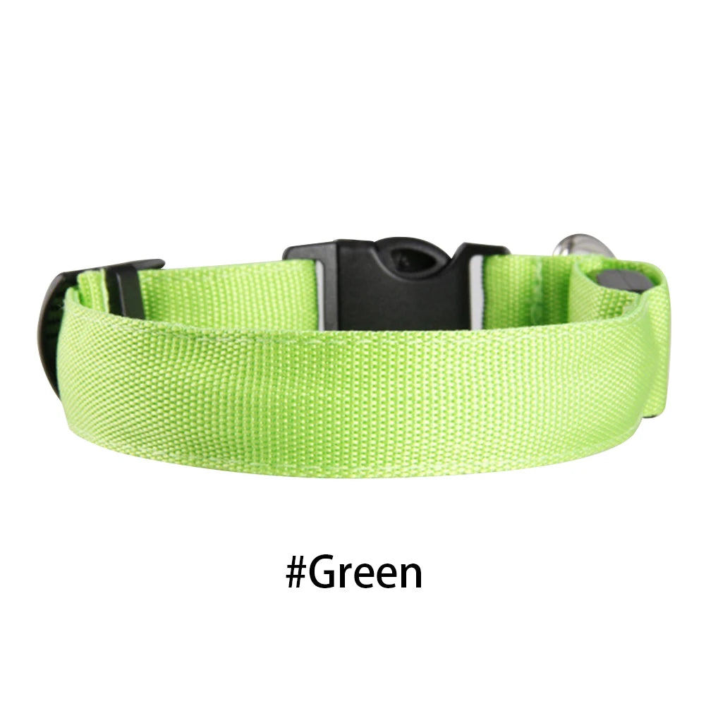 LED Dog Collar Glowing Up Anti-lost Pet Products Night Safety Collars with Batteries Pet Necklace Glow Collar for Small Dogs Cat