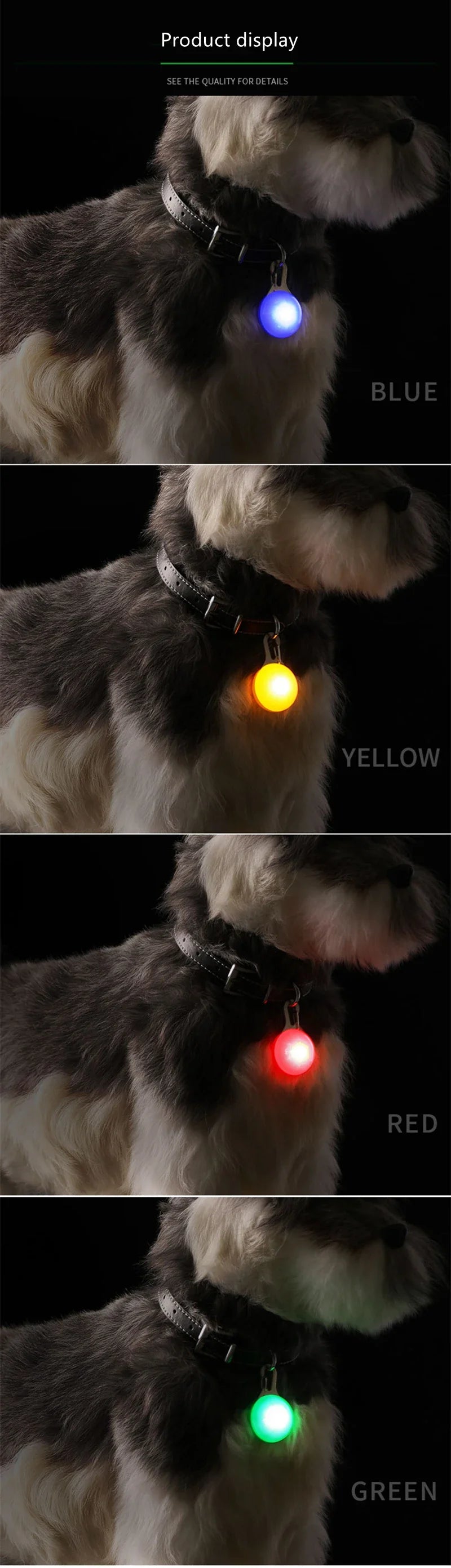 Led Dogs Collars Pendant Rechargeable Pet Usb Luminous Collar Pendant Puppy Flash Light Leash Accessorie Decoration Dog Necklace