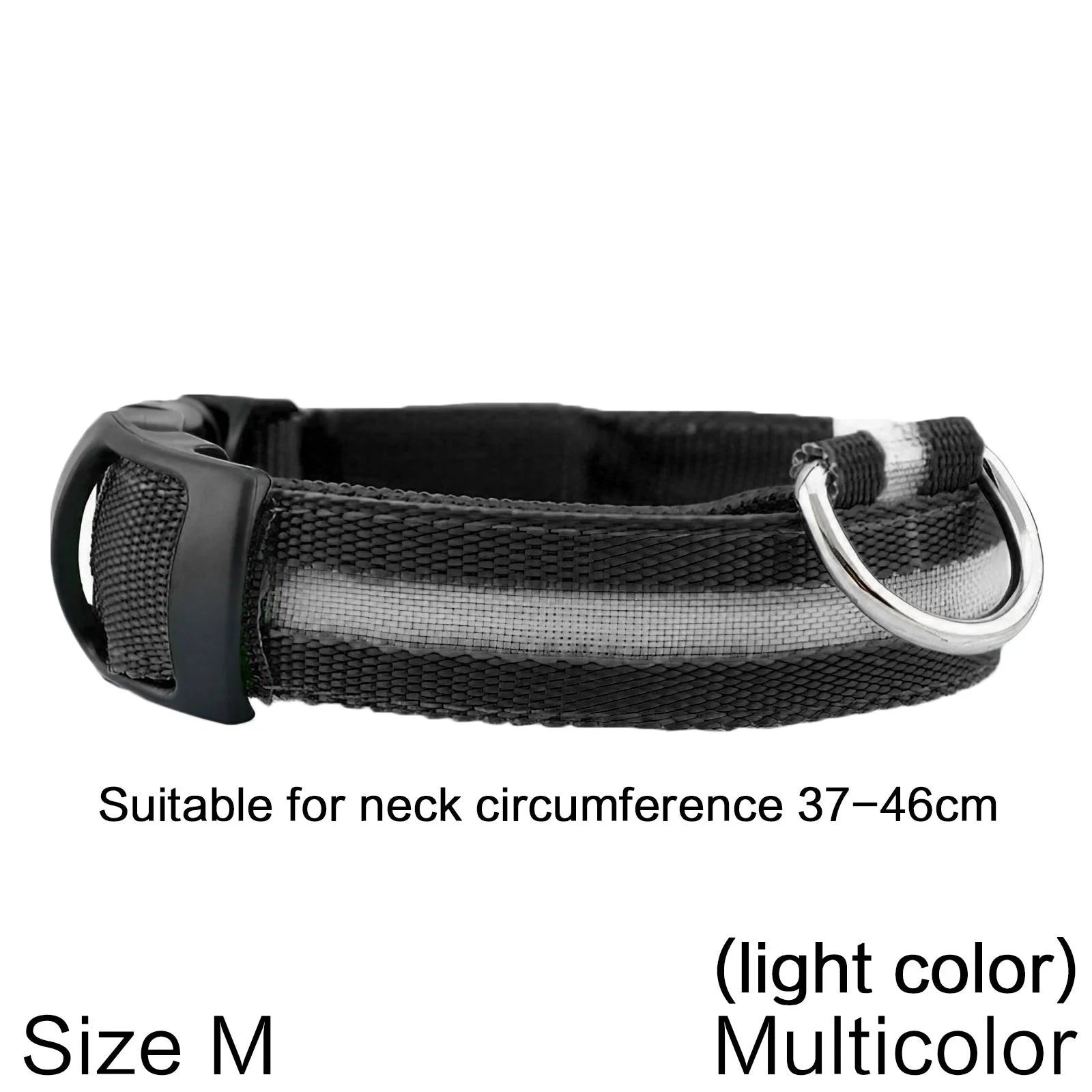 Nylon Reflective LED Dog Collar Light Up Pet Collar Dog Lights Night Walking Camping Supplies