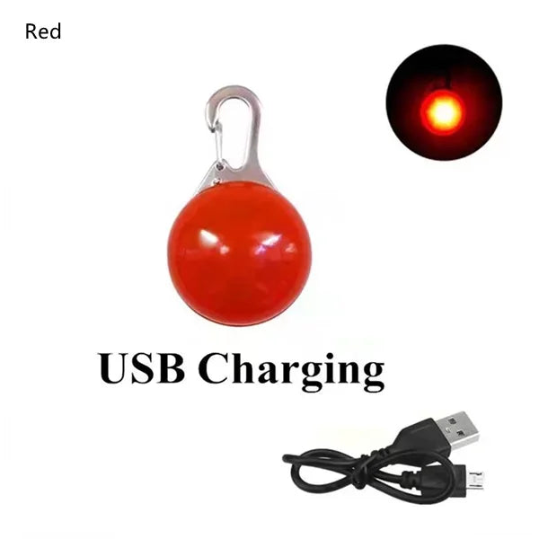 Led Dogs Collars Pendant Rechargeable Pet Usb Luminous Collar Pendant Puppy Flash Light Leash Accessorie Decoration Dog Necklace