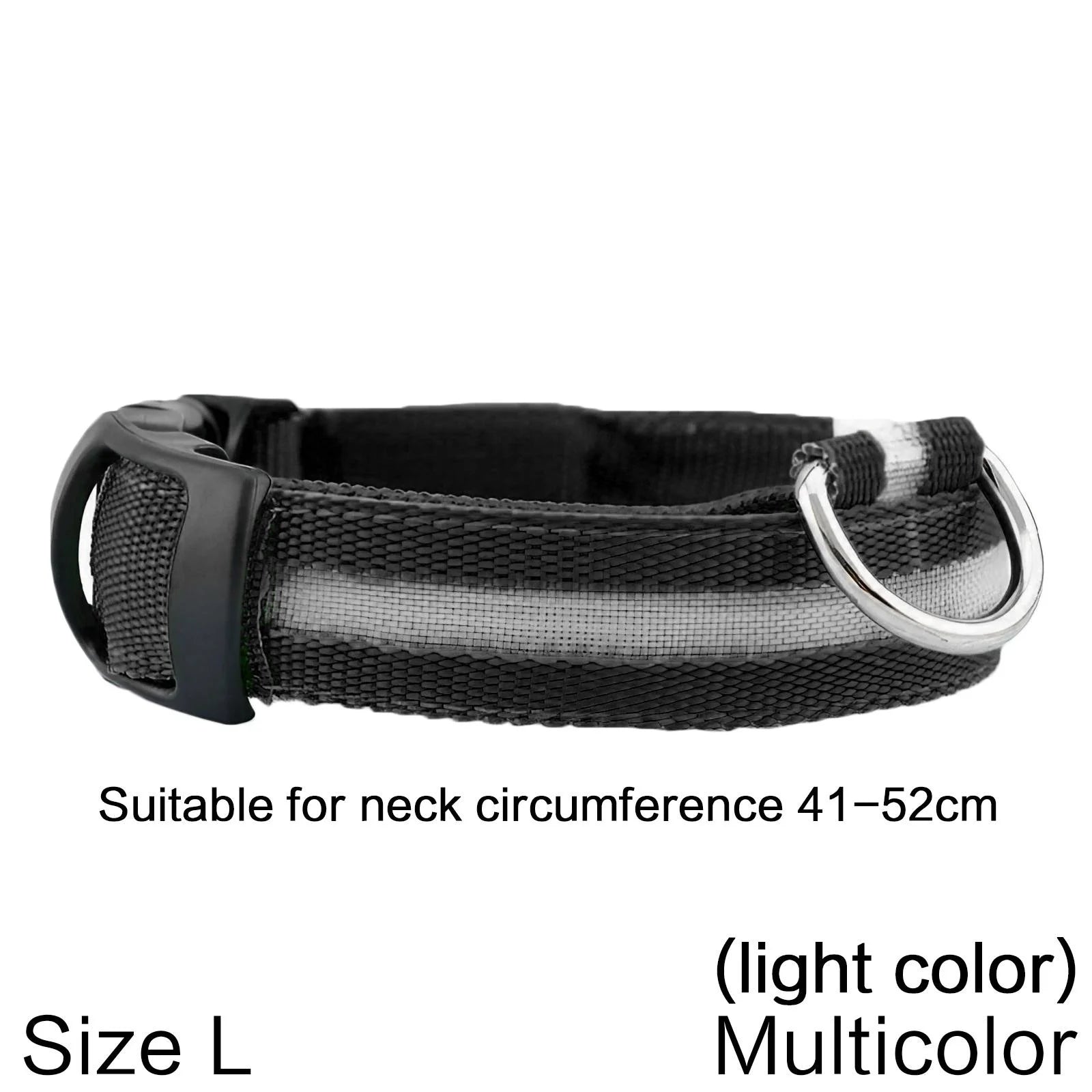 Nylon Reflective LED Dog Collar Light Up Pet Collar Dog Lights Night Walking Camping Supplies