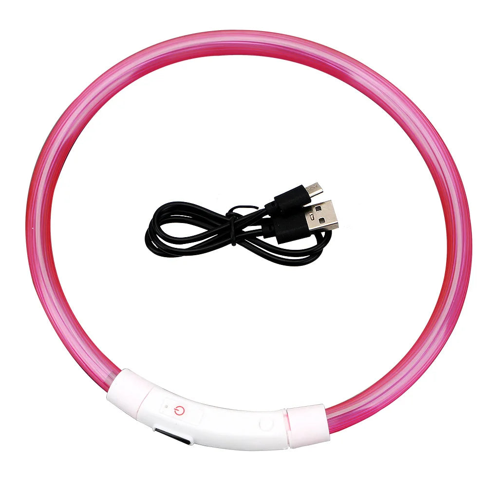 Dog Luminous Charge Collar Led Usb Cat Dogs Collars 3 Modes Detachable Night Led Glow Dog Loss Prevention Collar Pet Accessories