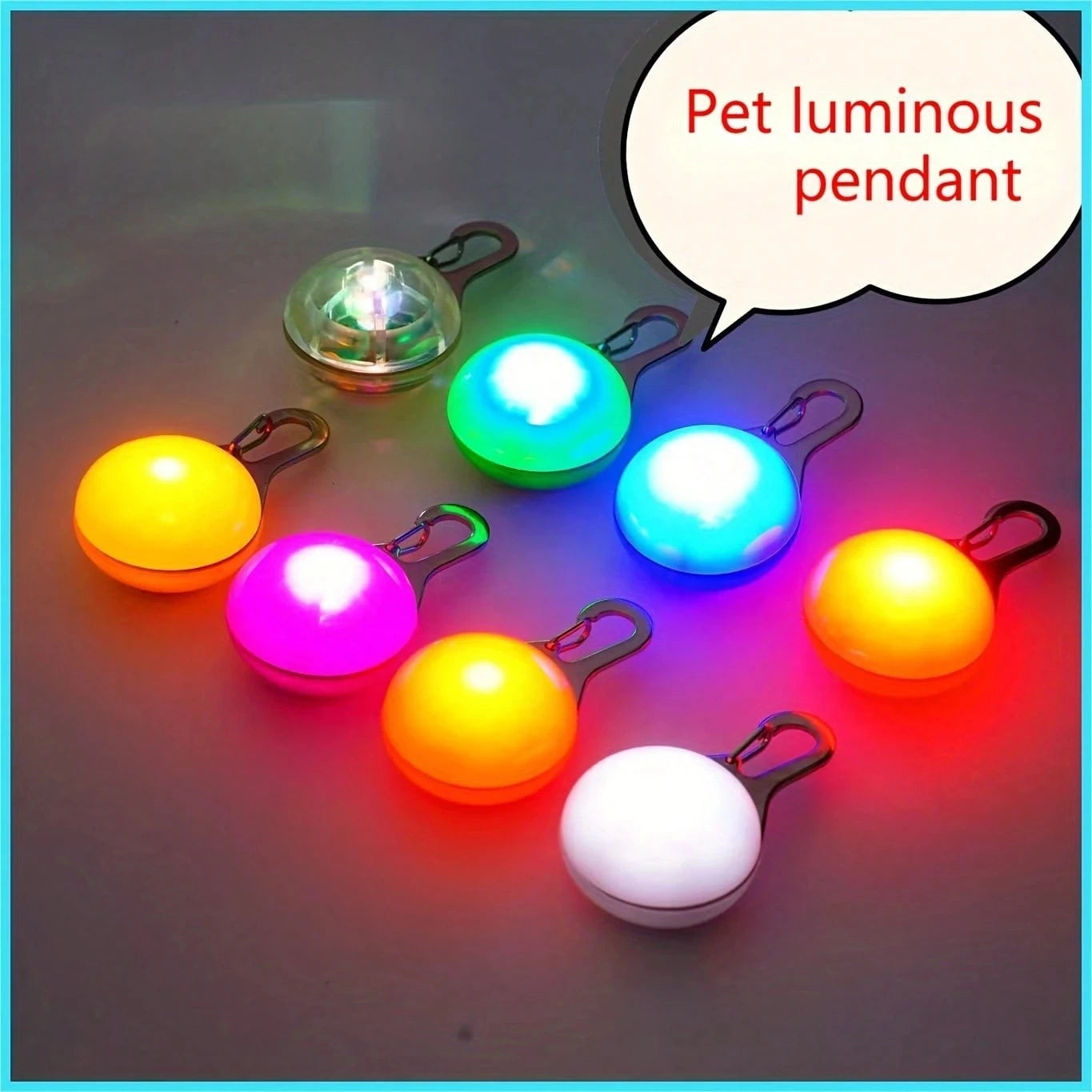 4-Color LED Dog Collar Pendant, Luminous Leash Accessory, Bright Necklace, Glow-In-The-Dark Collar For Pet Safety