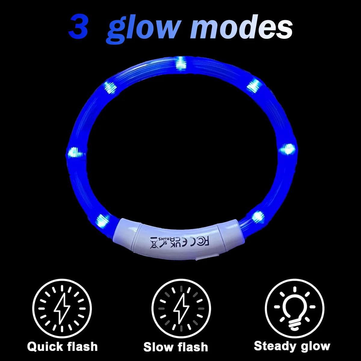 Dog Light Up Collar LED Collar Light Up Cat Collar USB Rechargeable Collar Christmas Decoration Pet Collar Pet Christmas Gifts