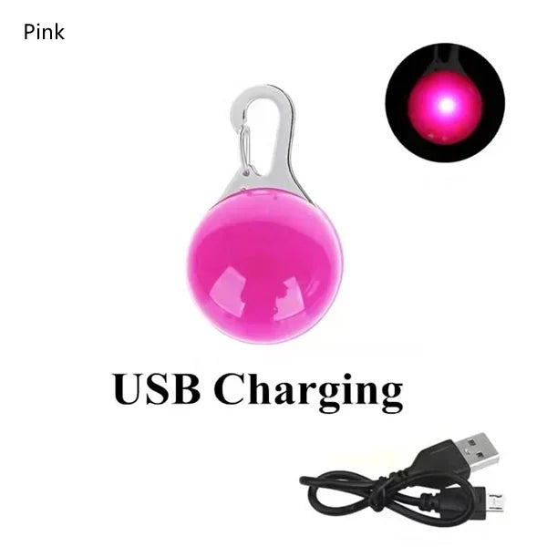 Led Dogs Collars Pendant Rechargeable Pet Usb Luminous Collar Pendant Puppy Flash Light Leash Accessorie Decoration Dog Necklace