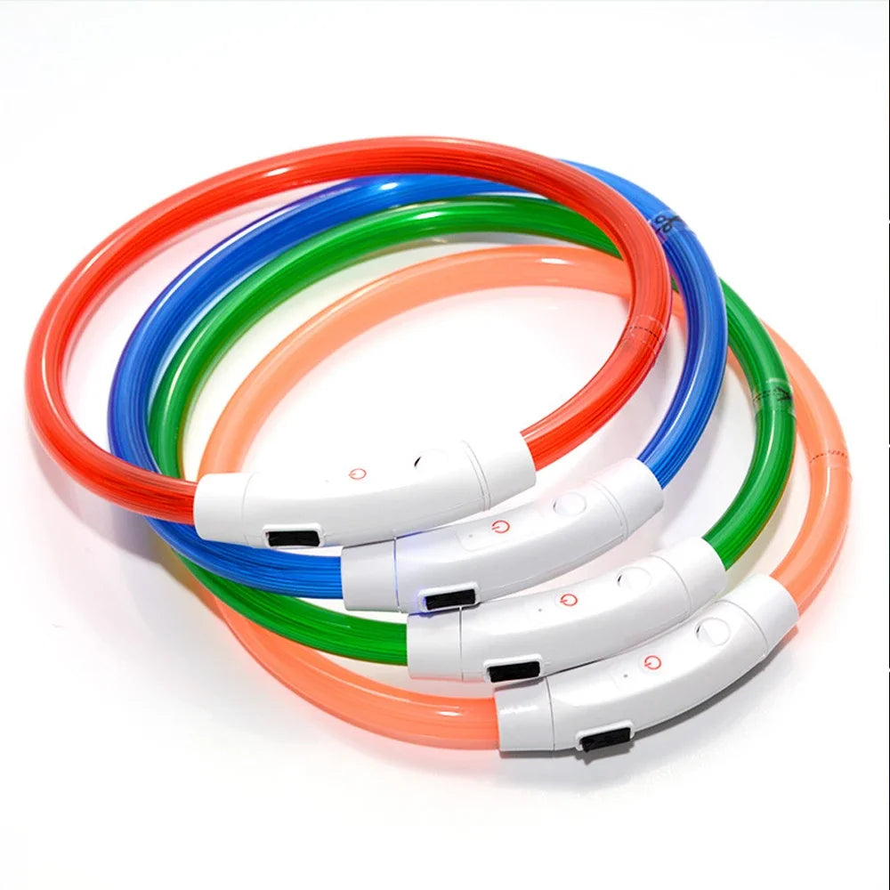 B Pet Dog LED Collar - Dog Loss Prevention Collar - Adjustable Collar - Safe USB Charging Collar - Pet Supplies for Use at Night