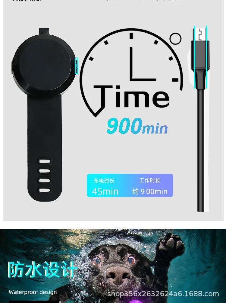 LED Dog Collar Pendant Rechargeable Pet USB Charge Luminous Collar Pendant Pet Flash Light Safety Necklace Light Clip-on Light