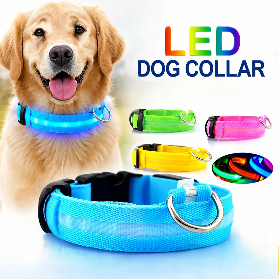3 Modes Dog Luminous Charge Collar Led Usb Cat Dogs Collars Detachable Night Led Glow Dog Loss Prevention Collar Pet Accessories