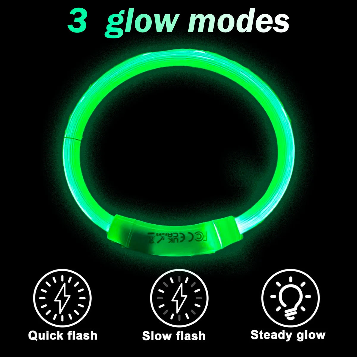 Dog Light Up Collar LED Collar Light Up Cat Collar USB Rechargeable Collar Christmas Decoration Pet Collar Pet Christmas Gifts
