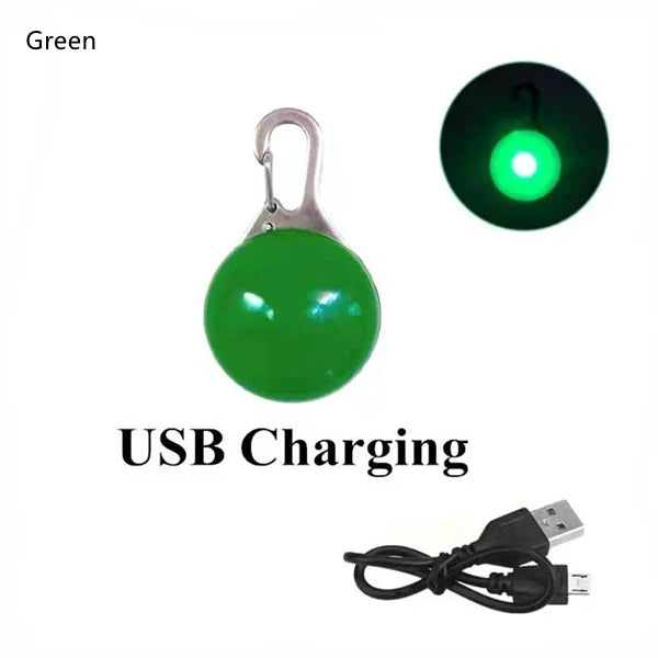 Led Dogs Collars Pendant Rechargeable Pet Usb Luminous Collar Pendant Puppy Flash Light Leash Accessorie Decoration Dog Necklace