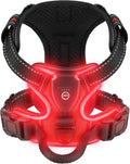 LED Glowing Luminous Dog Harnesses Essential for Dog Walking Safety At Night Dog Vest with Three LED Light Modes Rechargeable