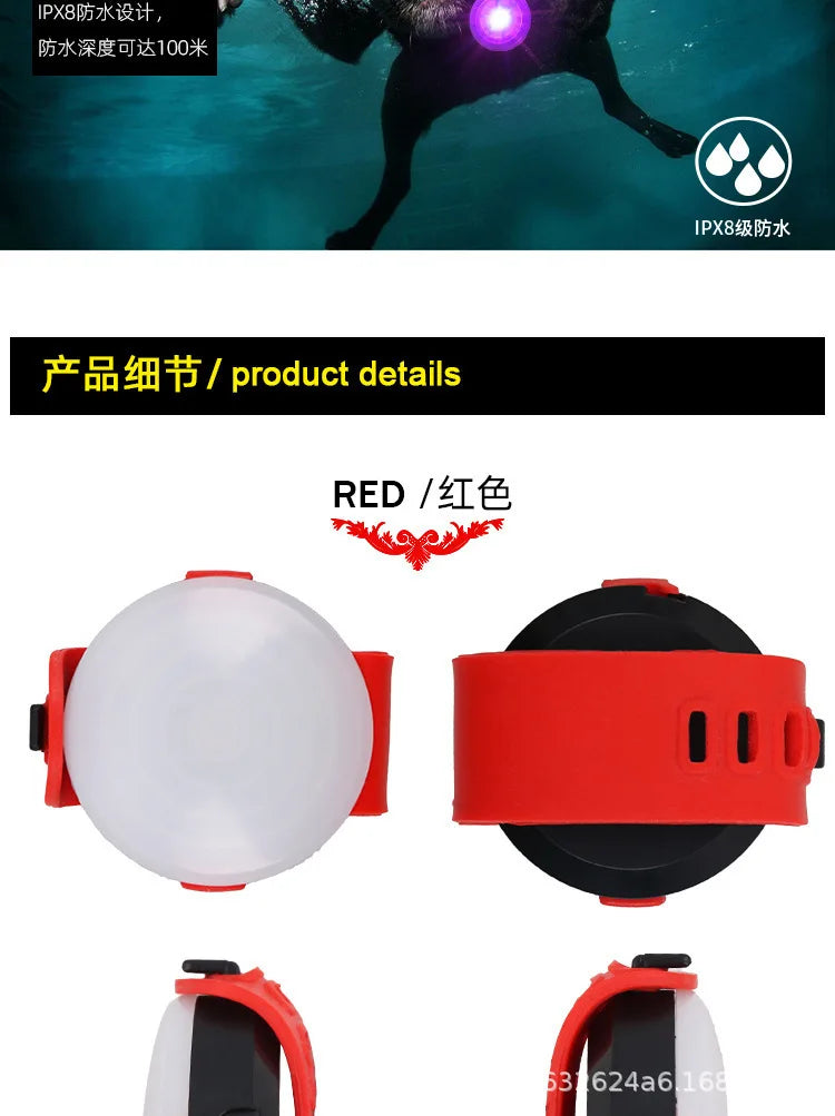 LED Dog Collar Pendant Rechargeable Pet USB Charge Luminous Collar Pendant Pet Flash Light Safety Necklace Light Clip-on Light