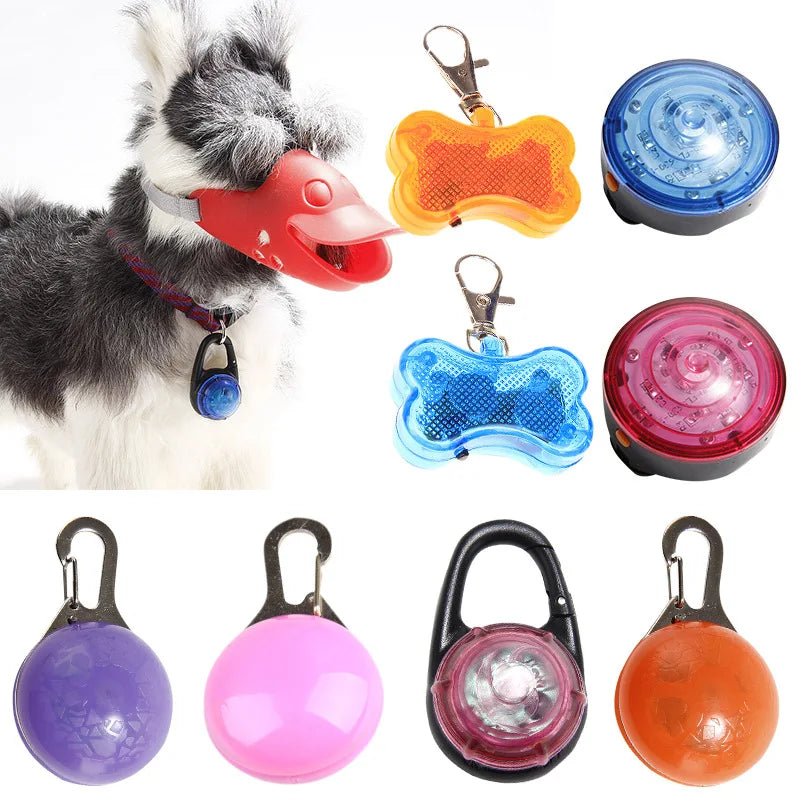 LED Dog Collar Light, Glow in The Dark Reflective Strip, Anti-Lost Night Safety Pendant for Pets Cat Christmas Gift