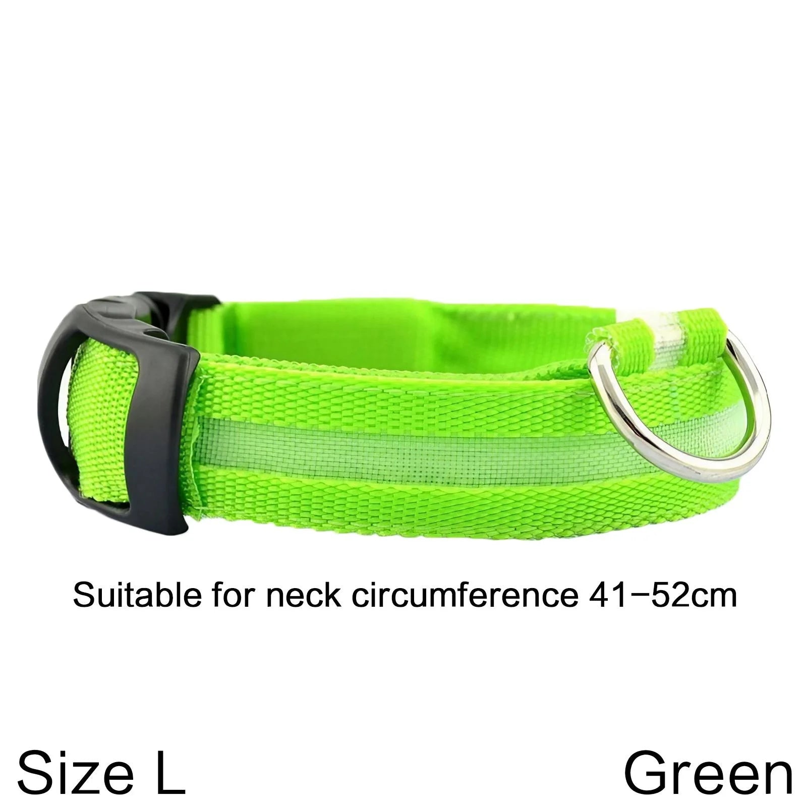 Nylon Reflective LED Dog Collar Light Up Pet Collar Dog Lights Night Walking Camping Supplies