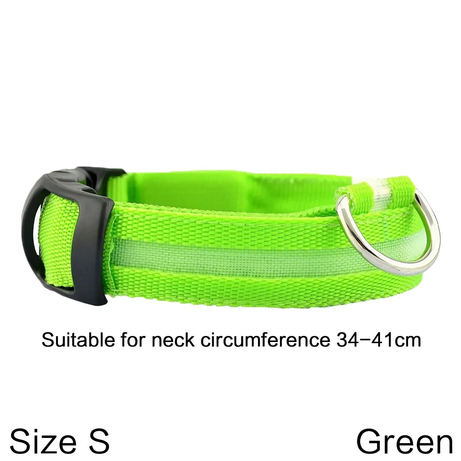 Nylon Reflective LED Dog Collar Light Up Pet Collar Dog Lights Night Walking Camping Supplies