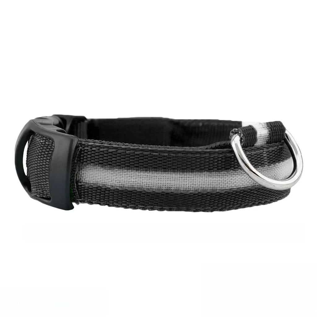 Nylon Reflective LED Dog Collar Light Up Pet Collar Dog Lights Night Walking Camping Supplies
