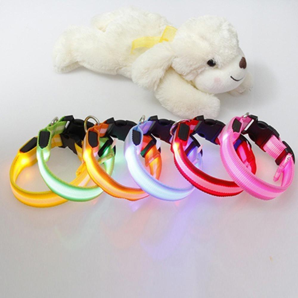 LED Dog Anti-lost Collar Glowing Luminous LED Light Pet Collar Collar For Small Medium Large Dogs Collars Leads Safety Necklace