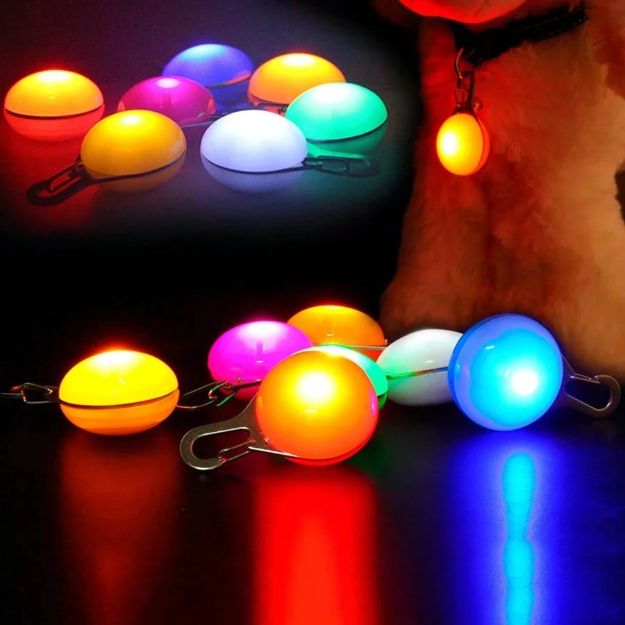 4-Color LED Dog Collar Pendant, Luminous Leash Accessory, Bright Necklace, Glow-In-The-Dark Collar For Pet Safety
