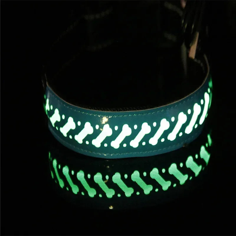 LED Lights Dog Pets Collars Adjustable Polyester Glow In Night Pet Dog Cat Puppy Safe Luminous Flashing Necklace