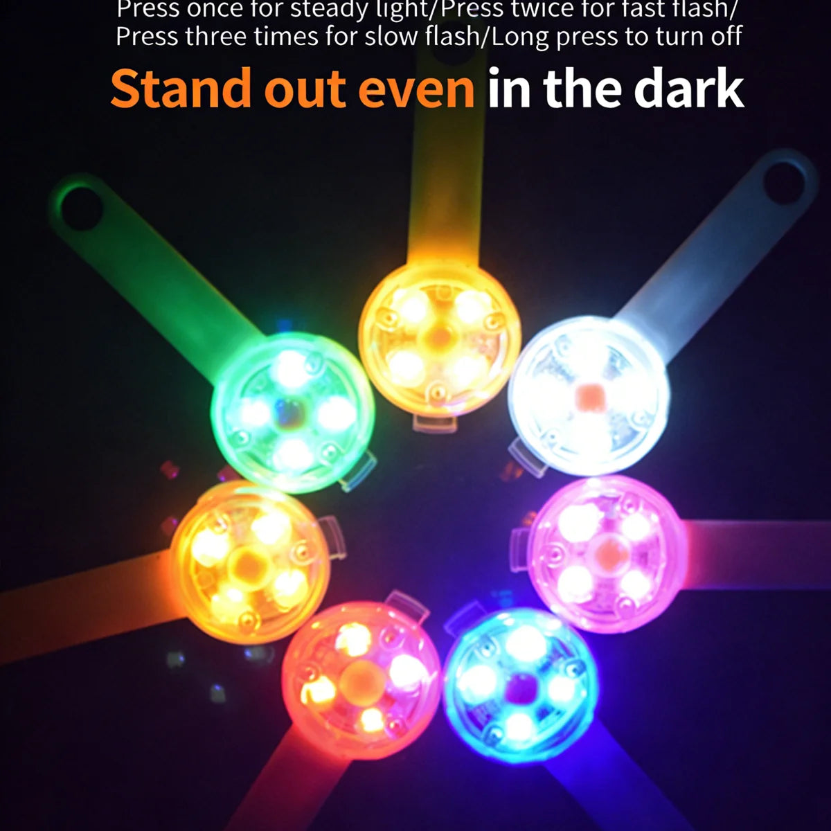 Dog Collar LED Light (USB Rechargeable) Waterproof Flashing Pendant Suitable For Night-time Dog Walking To Prevent Loss Alert