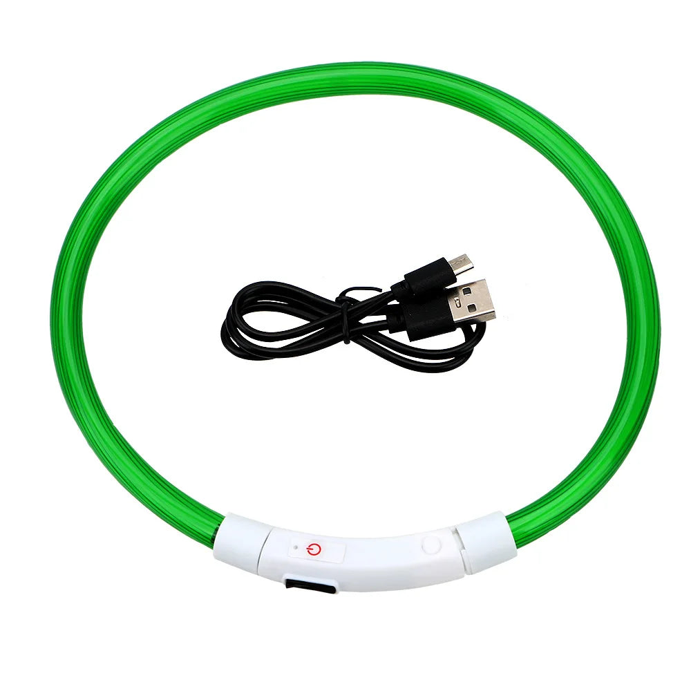 Dog Luminous Charge Collar Led Usb Cat Dogs Collars 3 Modes Detachable Night Led Glow Dog Loss Prevention Collar Pet Accessories