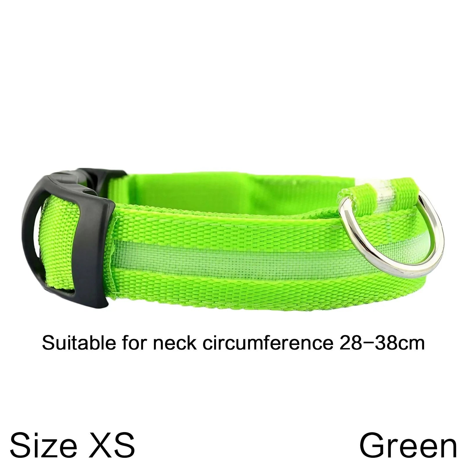 Nylon Reflective LED Dog Collar Light Up Pet Collar Dog Lights Night Walking Camping Supplies