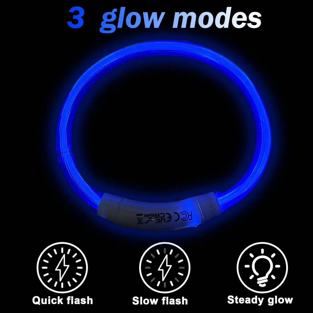 Dog Light Up Collar LED Collar Light Up Cat Collar USB Rechargeable Collar Christmas Decoration Pet Collar Pet Christmas Gifts