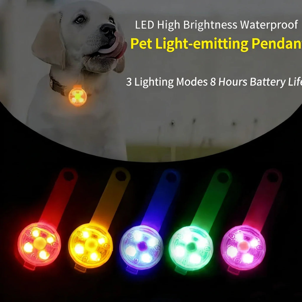 Dog Collar LED Light (USB Rechargeable) Waterproof Flashing Pendant Suitable For Night-time Dog Walking To Prevent Loss Alert