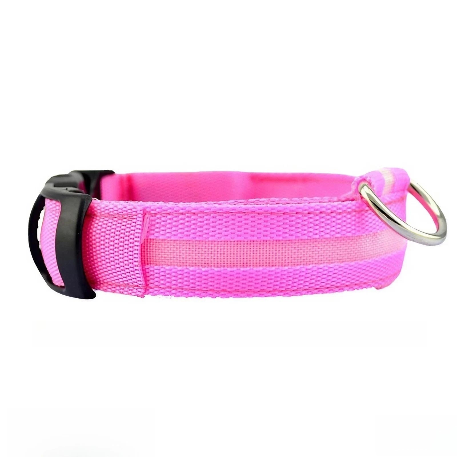 Nylon Reflective LED Dog Collar Light Up Pet Collar Dog Lights Night Walking Camping Supplies