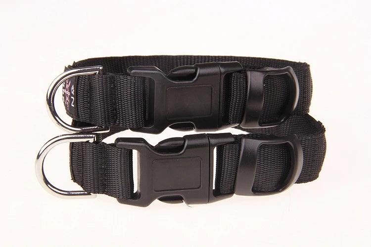 Pinkycolor USB Charging LED Dog Collar Luminous Light Night Safety Reflective Leather Glowing Collar For Dogs Pets Rechargeable