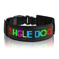 RGB Color LED Collar with Programmable LED Screen Scrolling Customized Text Animations Rechargeable Glowing LED Pet Dog Collars
