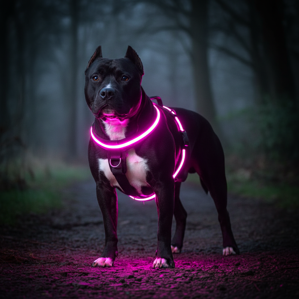 LED Step-In Harness Pink